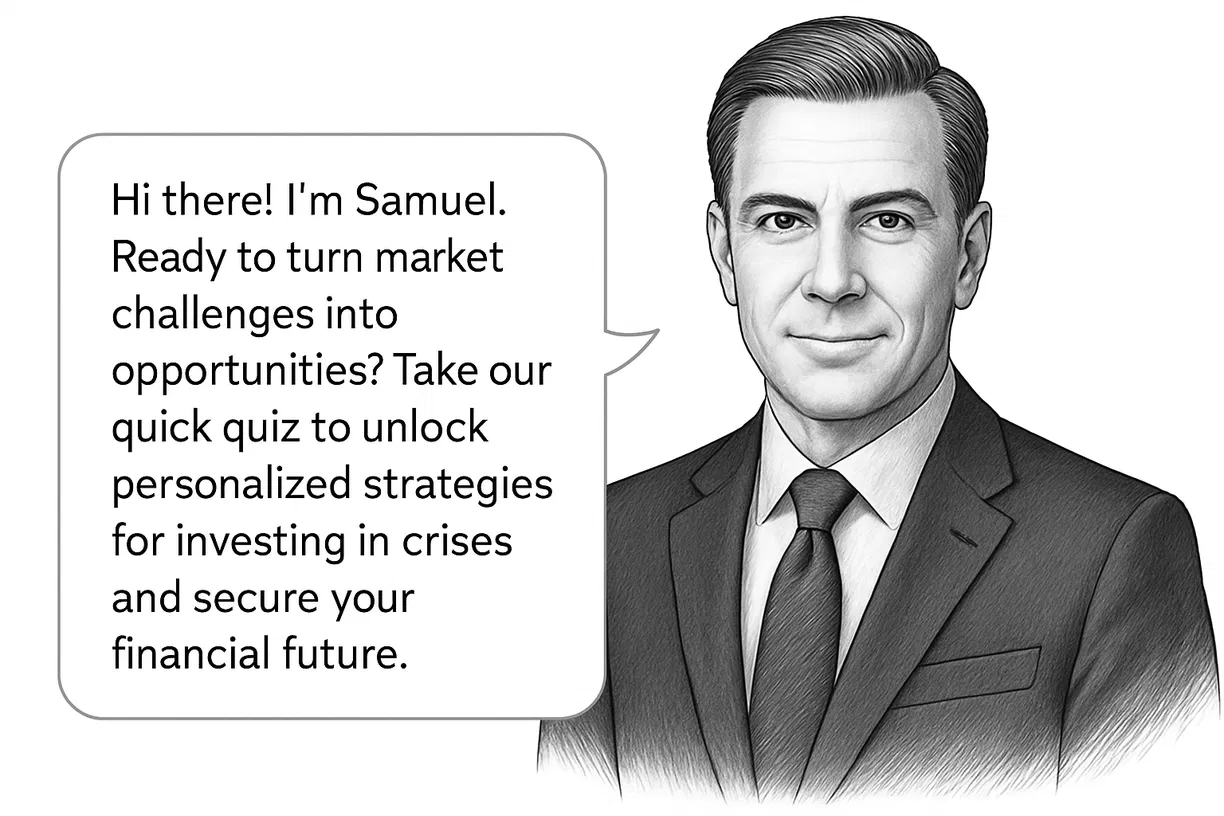 Samuel - Financial advisor introducing the Crisis-Proof Wealth Quiz